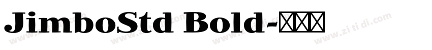 JimboStd Bold字体转换